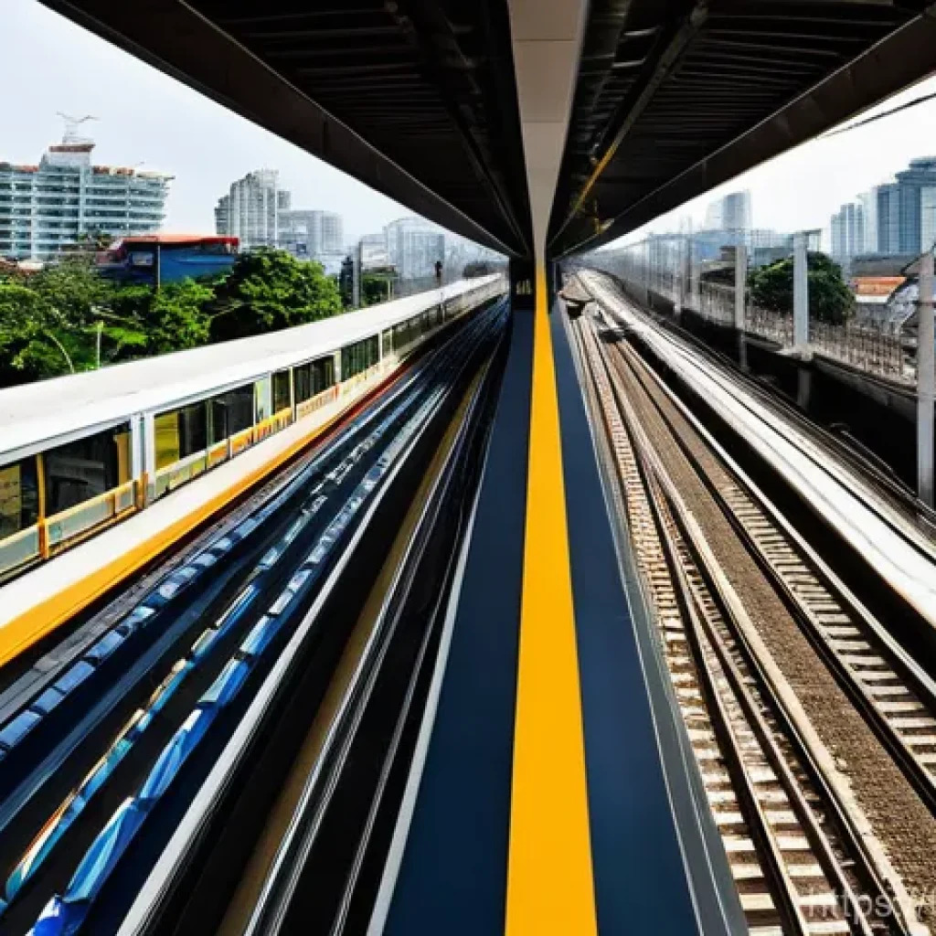 공공정책의 비용 편익 분석 사례 - **Prompt: Urban Transformation: From Construction Chaos to Seamless Commute**
    A bustling Bangkok...