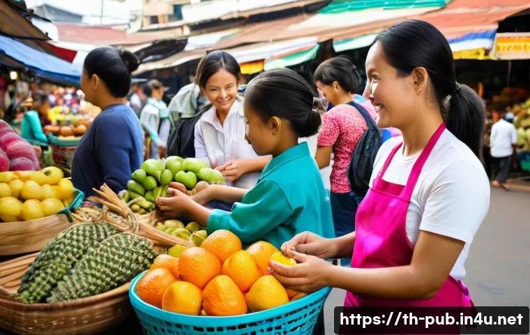 공공정책과 헌법적 이슈 - **Prompt 1: Daily Life and Law - Consumer Trust in a Thai Market**
A vibrant and bustling Thai m...