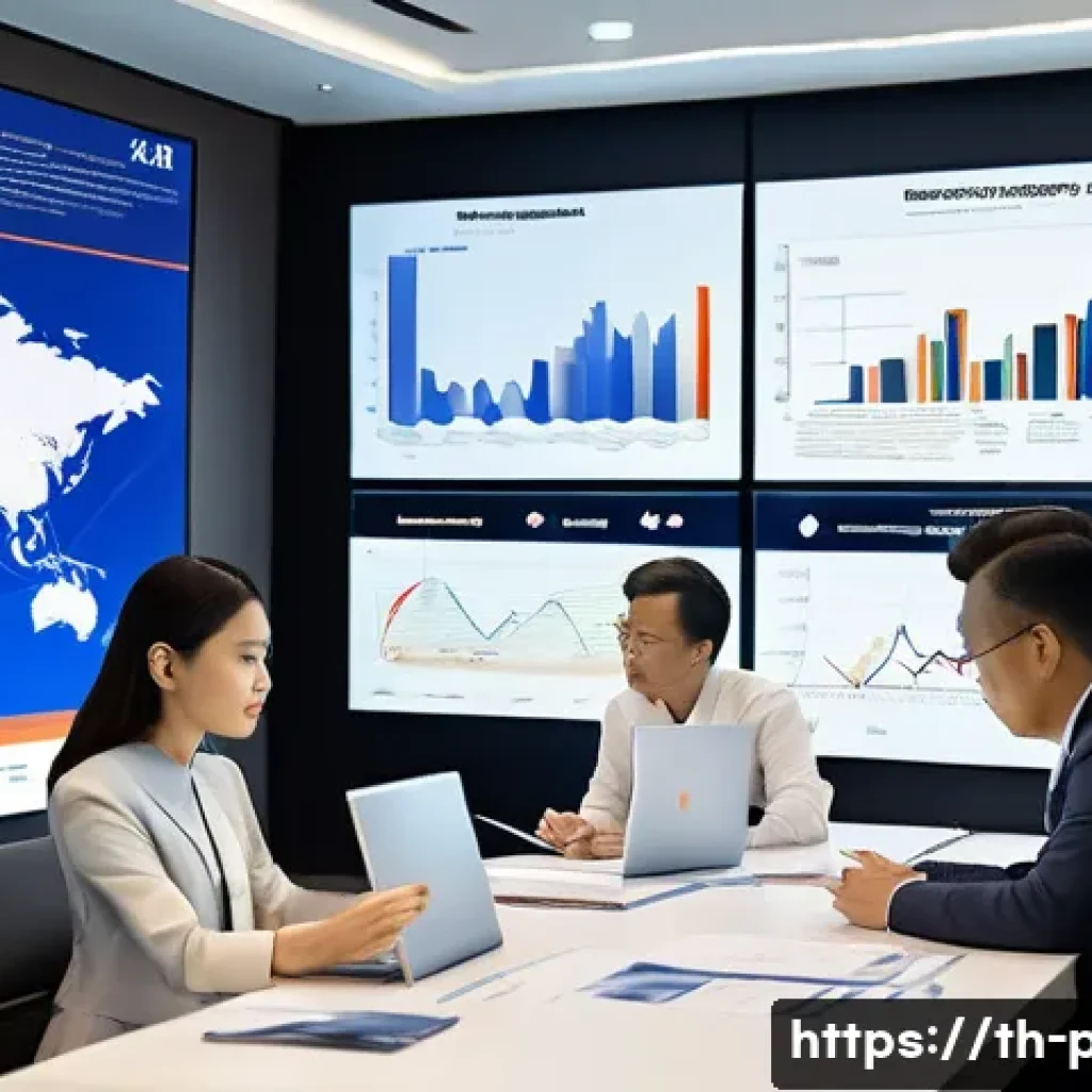 공공정책 전문가의 중점 과목 - A detailed scene of a Thai government policy planning meeting in a modern conference room, featuring...