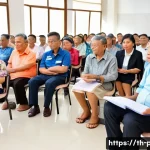 Home 20 공공정책 분석 방법 - An illustration of a diverse group of Thai citizens actively participating in a public policy forum ...