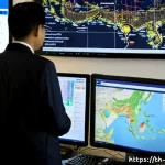 공공정책 데이터 분석 방법 - Photorealistic public policy data analysis scene in a modern Bangkok municipal planning office, Thai...
