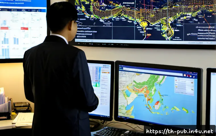 공공정책 데이터 분석 방법 - Photorealistic public policy data analysis scene in a modern Bangkok municipal planning office, Thai...